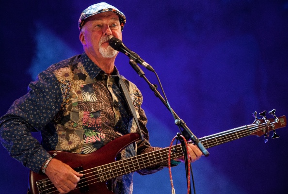 Dave Pegg playing the bass guitar